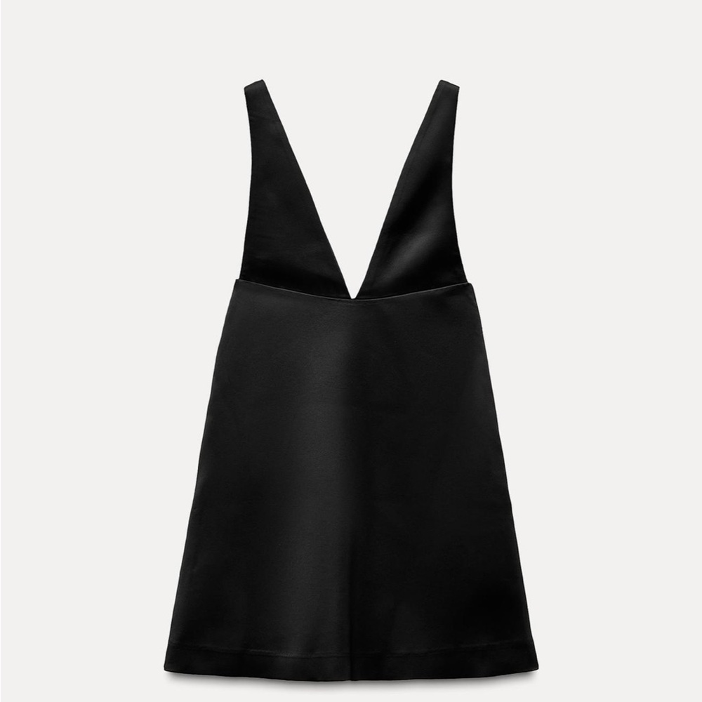 Zara Black Mini Dress with Oversized Bow - Picture 4 of 5